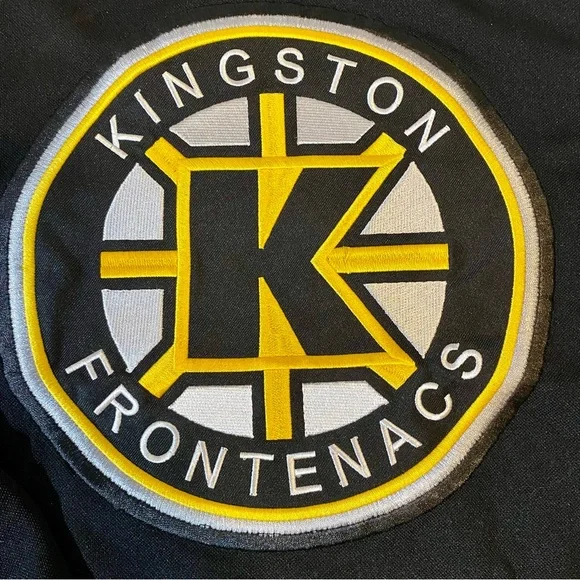 Kingston Frontenacs Hockey Jersey Stitched Sewn OHL CHL Fan Black Large NEW - Picture 2 of 7